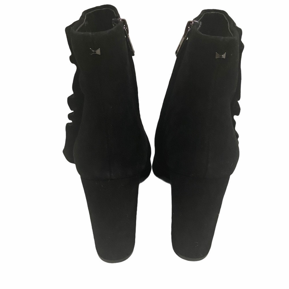 Ted Baker London Frillis Black Boot Ruffle Sz 40.5 - Picture 5 of 11